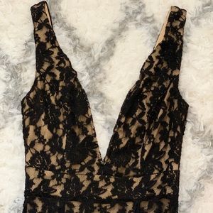 ANGL Deep V Line Cocktail Dress Lace